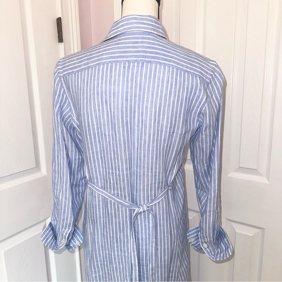 Polo by Ralph Lauren Blue Striped Long Sleeve Dress - Picture 10 of 16